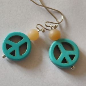 Peace sign earrings